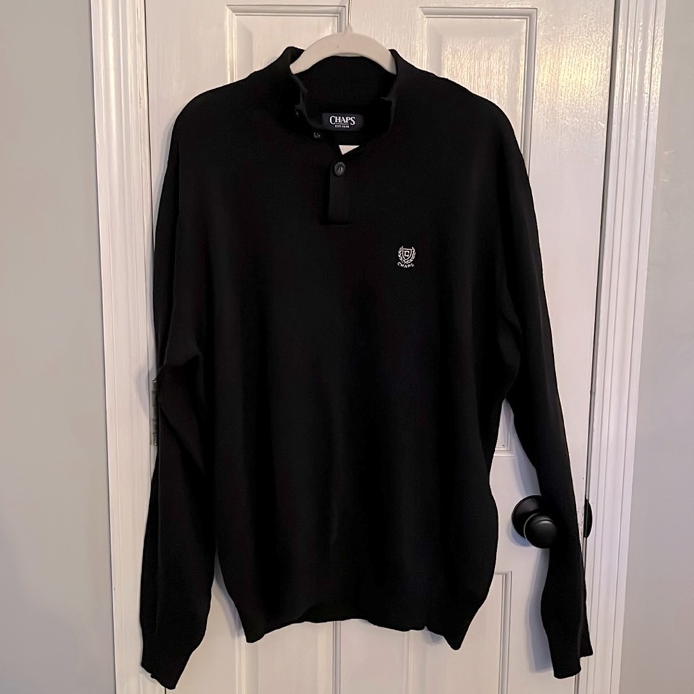 Chaps quarter button sweater EUC XL